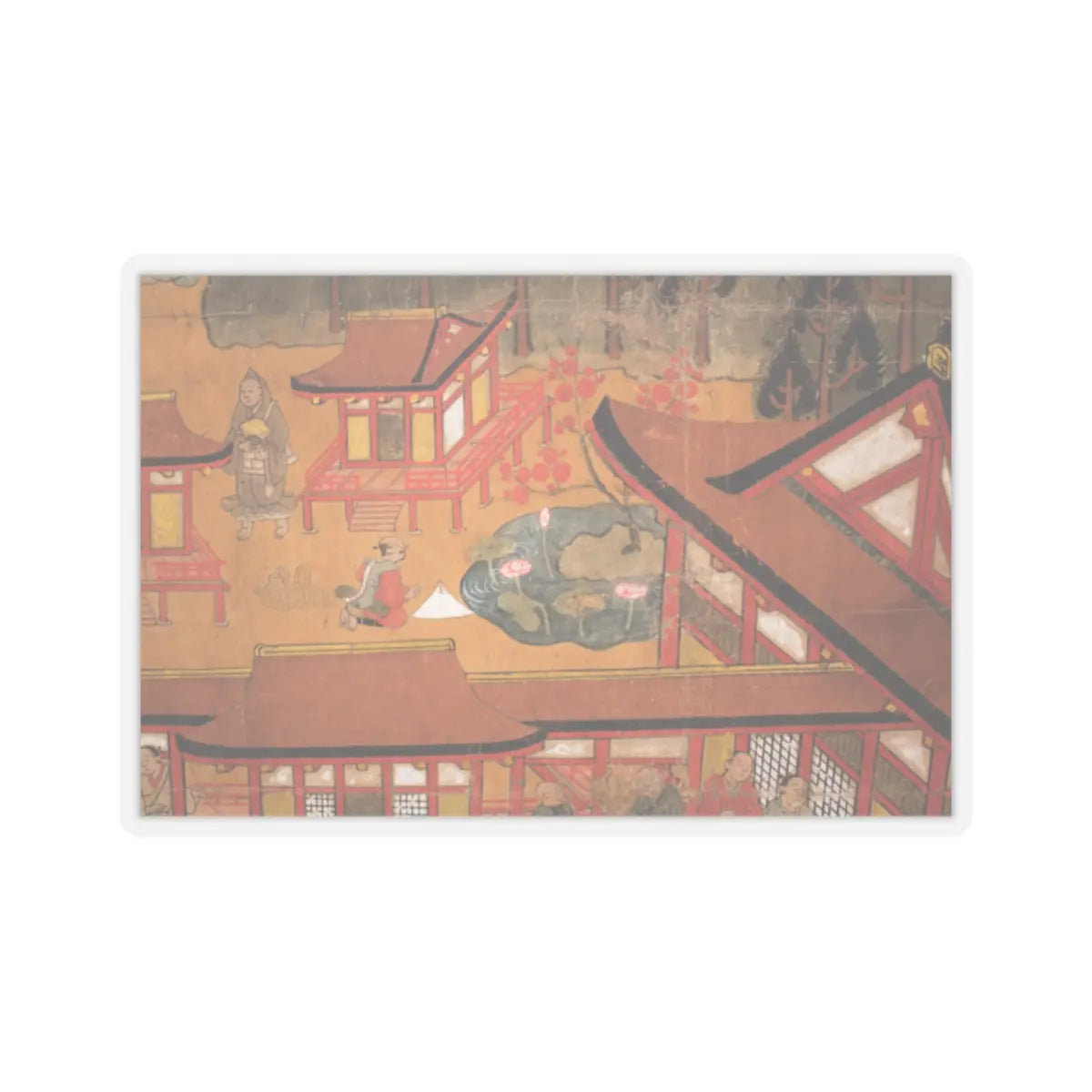 unknown - Chōmeiji Temple Pilgrimage Mandala - second quarter 16th century v8 - STICKER Vinyl Kiss-Cut Decal