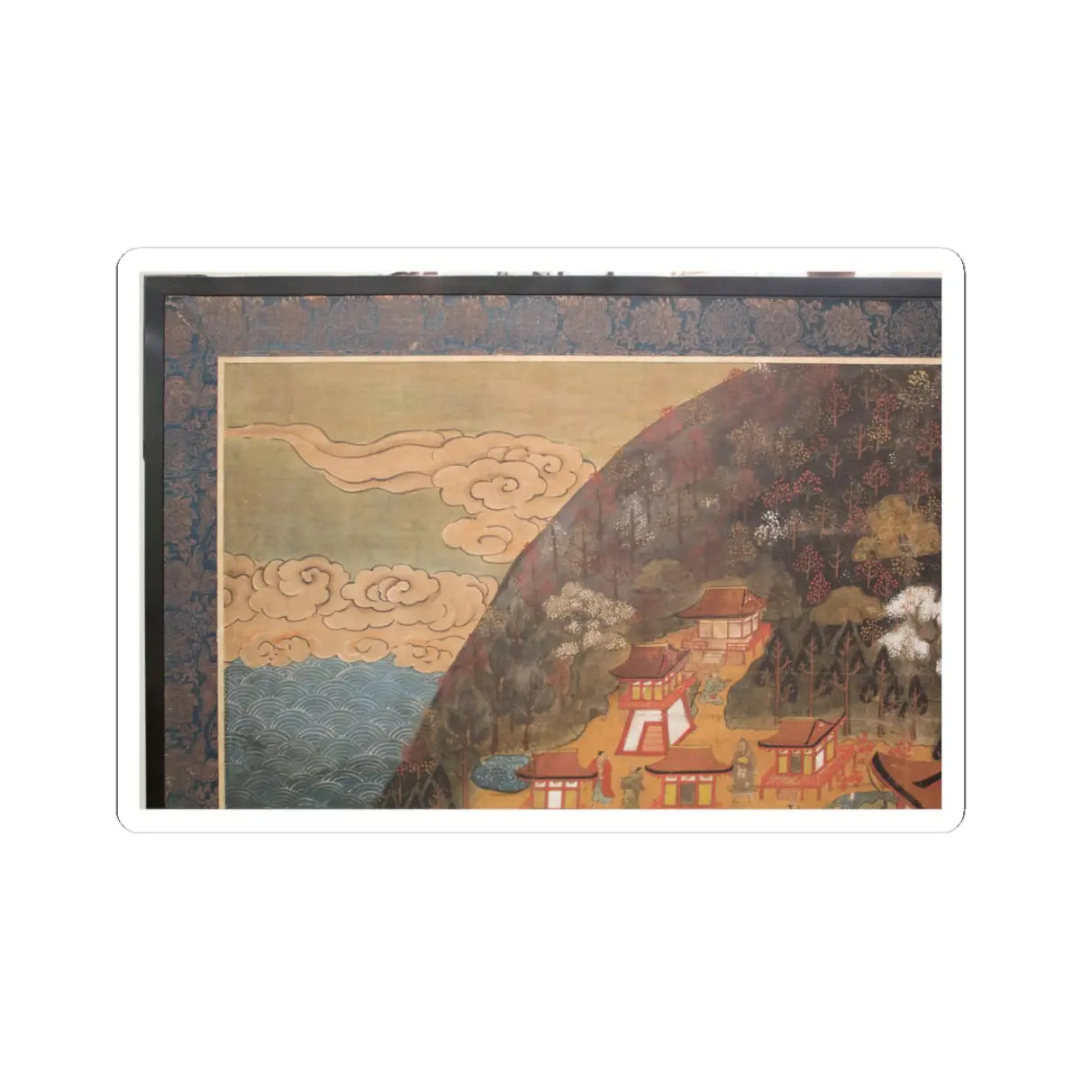 unknown - Chōmeiji Temple Pilgrimage Mandala - second quarter 16th century v9 - STICKER Vinyl Kiss-Cut Decal