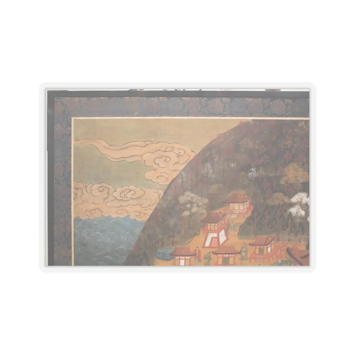 unknown - Chōmeiji Temple Pilgrimage Mandala - second quarter 16th century v9 - STICKER Vinyl Kiss-Cut Decal