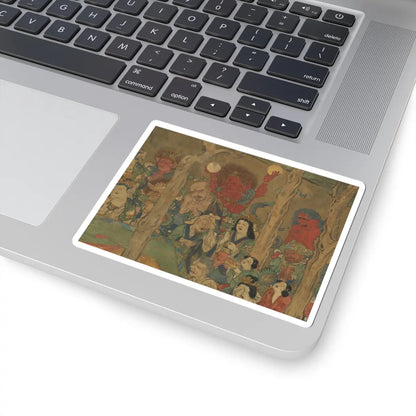 unknown - Death of the Historical Buddha (Nehan-zu) - 14th century v6 - STICKER Vinyl Kiss-Cut Decal