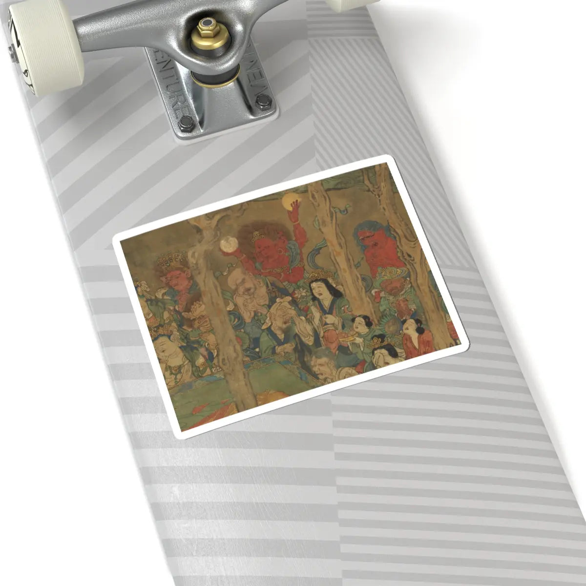 unknown - Death of the Historical Buddha (Nehan-zu) - 14th century v6 - STICKER Vinyl Kiss-Cut Decal