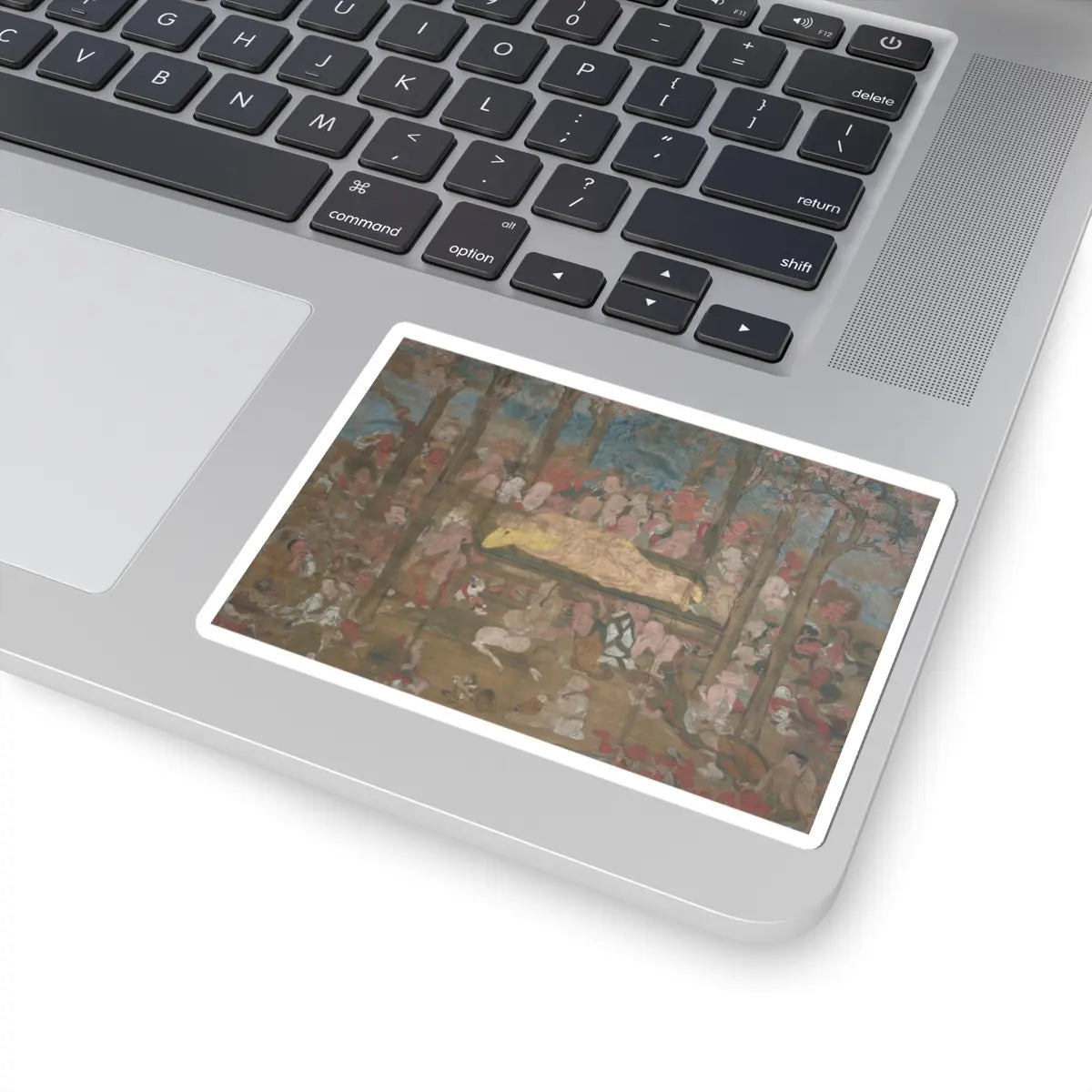 unknown - Death of the Historical Buddha (Nehan-zu) - 15th century v10 - STICKER Vinyl Kiss-Cut Decal