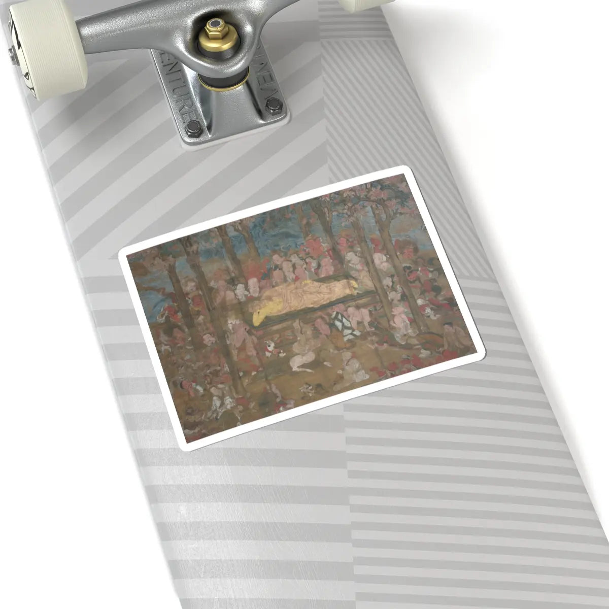 unknown - Death of the Historical Buddha (Nehan-zu) - 15th century v10 - STICKER Vinyl Kiss-Cut Decal