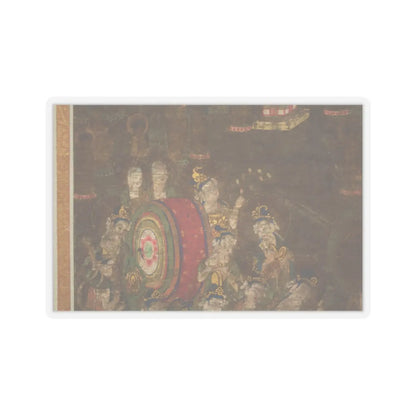 unknown - Descent and Return of Amida to Western Paradise with a Believer's Soul (Gōshō mandara) - ca. 1300 v14 - STICKER Vinyl Kiss-Cut Decal