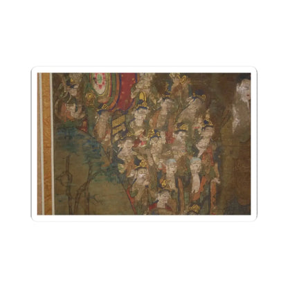 unknown - Descent and Return of Amida to Western Paradise with a Believer's Soul (Gōshō mandara) - ca. 1300 v16 - STICKER Vinyl Kiss-Cut Decal
