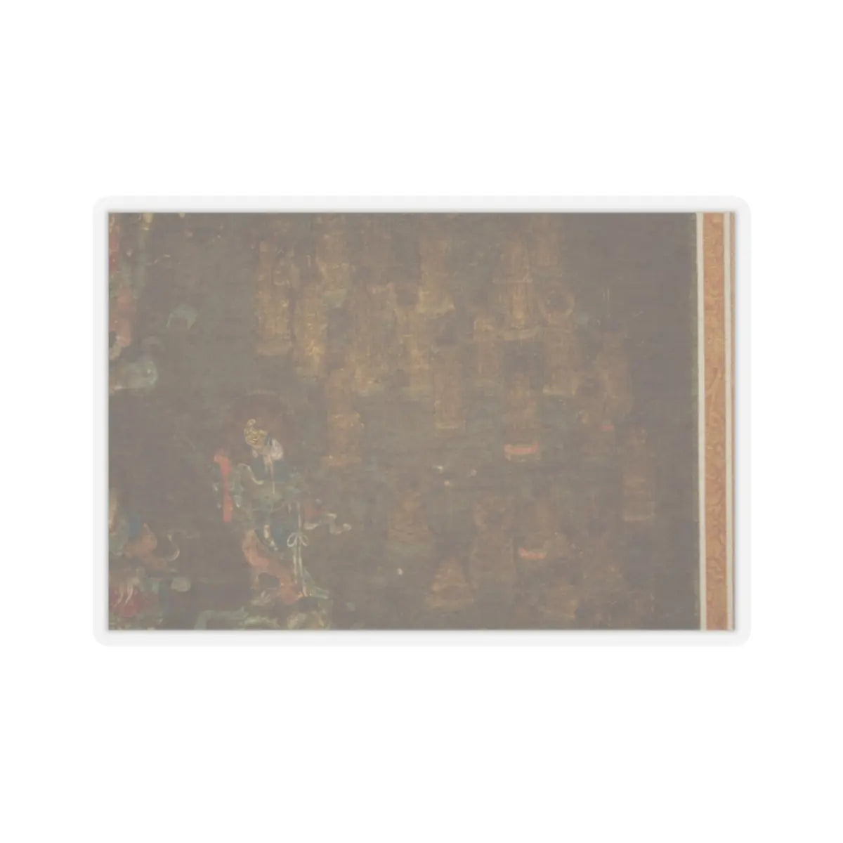unknown - Descent and Return of Amida to Western Paradise with a Believer's Soul (Gōshō mandara) - ca. 1300 v19 - STICKER Vinyl Kiss-Cut Decal