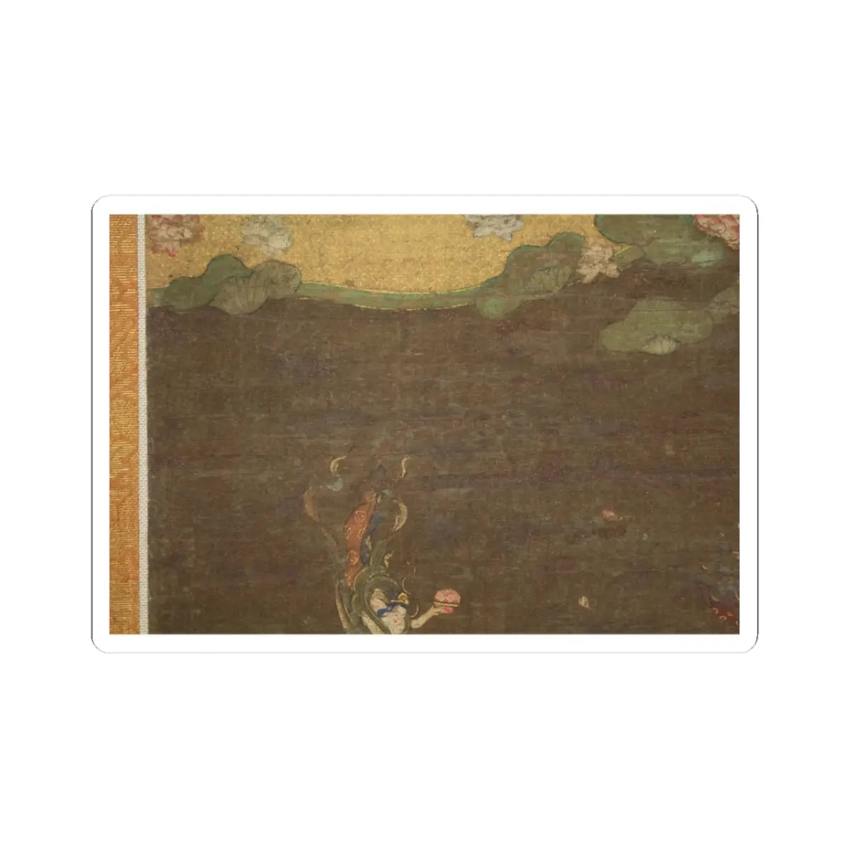 unknown - Descent and Return of Amida to Western Paradise with a Believer's Soul (Gōshō mandara) - ca. 1300 v8 - STICKER Vinyl Kiss-Cut Decal