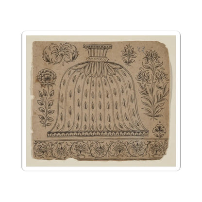 unknown - Design for a Hookah Base - late 19th century v1 - STICKER Vinyl Kiss-Cut Decal