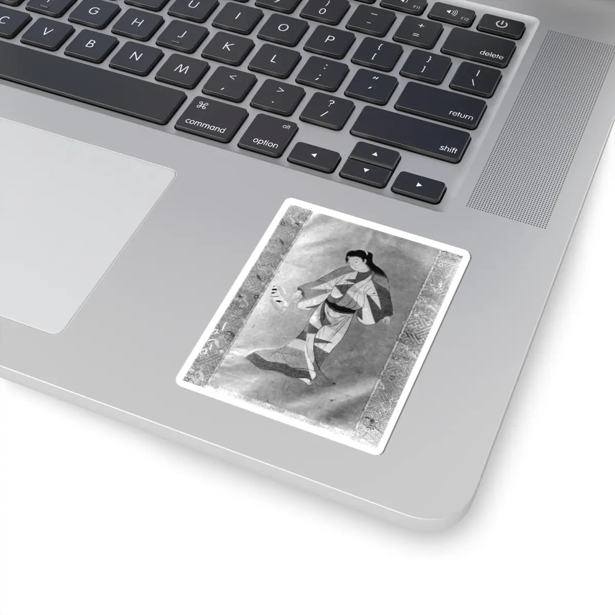 unknown - Female Dancer with a Fan - perhaps 18th century or 19th v1 - STICKER Vinyl Kiss-Cut Decal