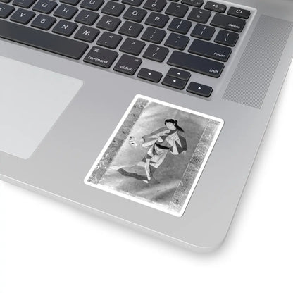 unknown - Female Dancer with a Fan - perhaps 18th century or 19th v1 - STICKER Vinyl Kiss-Cut Decal