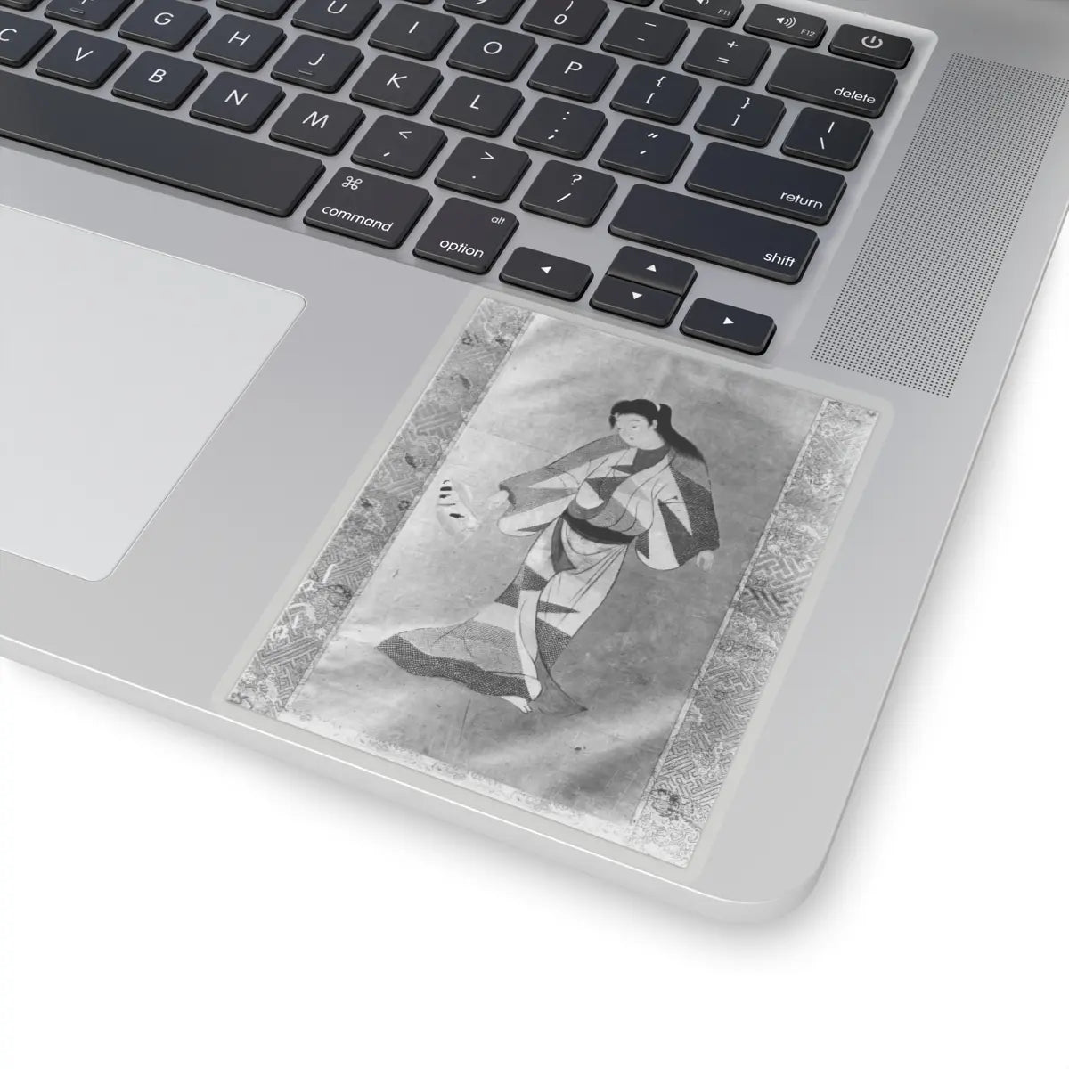 unknown - Female Dancer with a Fan - perhaps 18th century or 19th v1 - STICKER Vinyl Kiss-Cut Decal