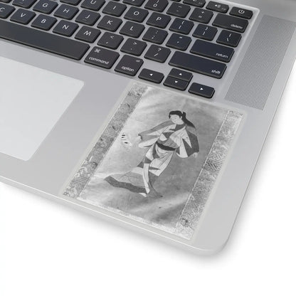 unknown - Female Dancer with a Fan - perhaps 18th century or 19th v1 - STICKER Vinyl Kiss-Cut Decal