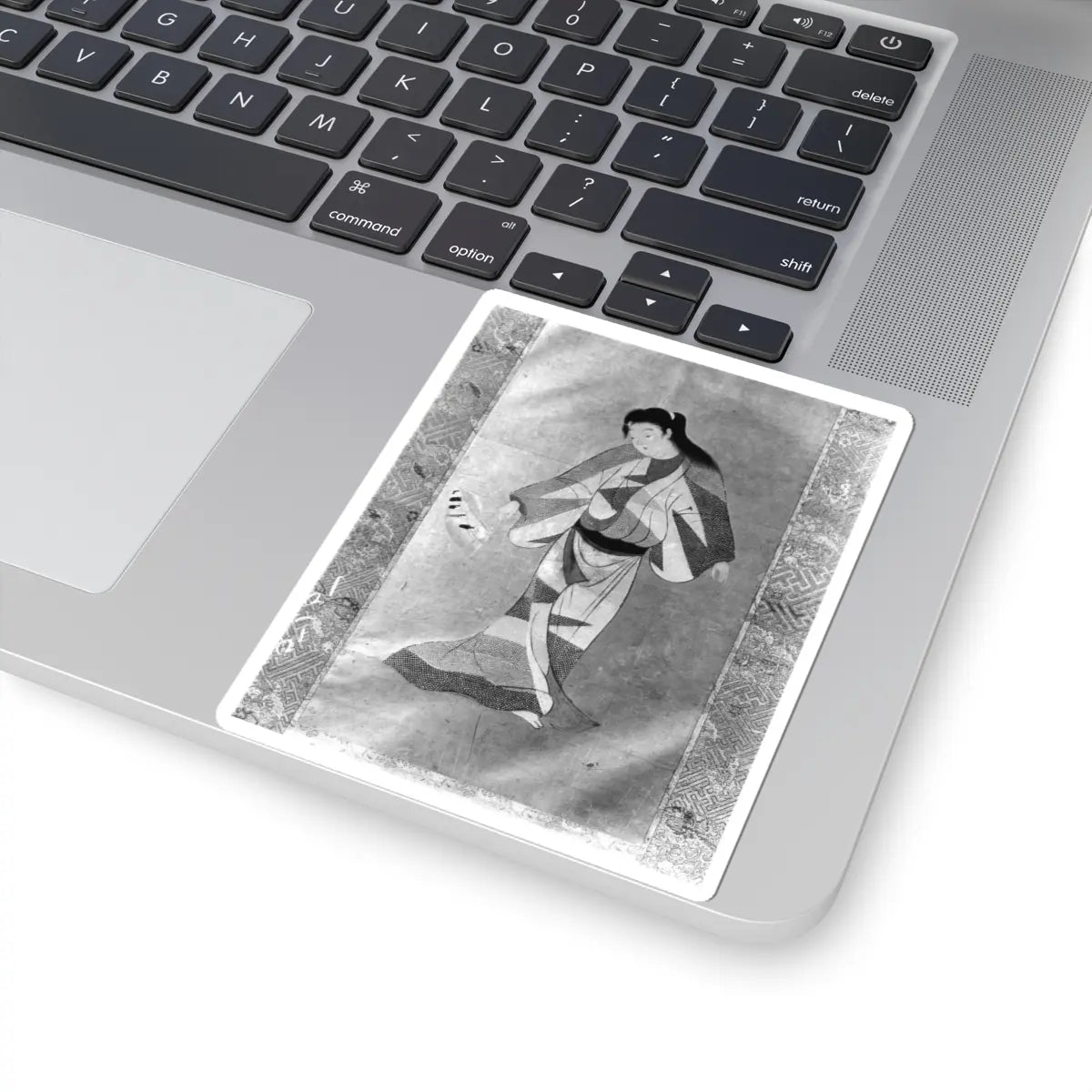 unknown - Female Dancer with a Fan - perhaps 18th century or 19th v1 - STICKER Vinyl Kiss-Cut Decal