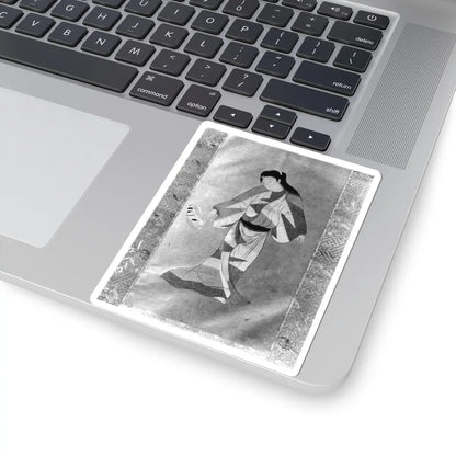 unknown - Female Dancer with a Fan - perhaps 18th century or 19th v1 - STICKER Vinyl Kiss-Cut Decal