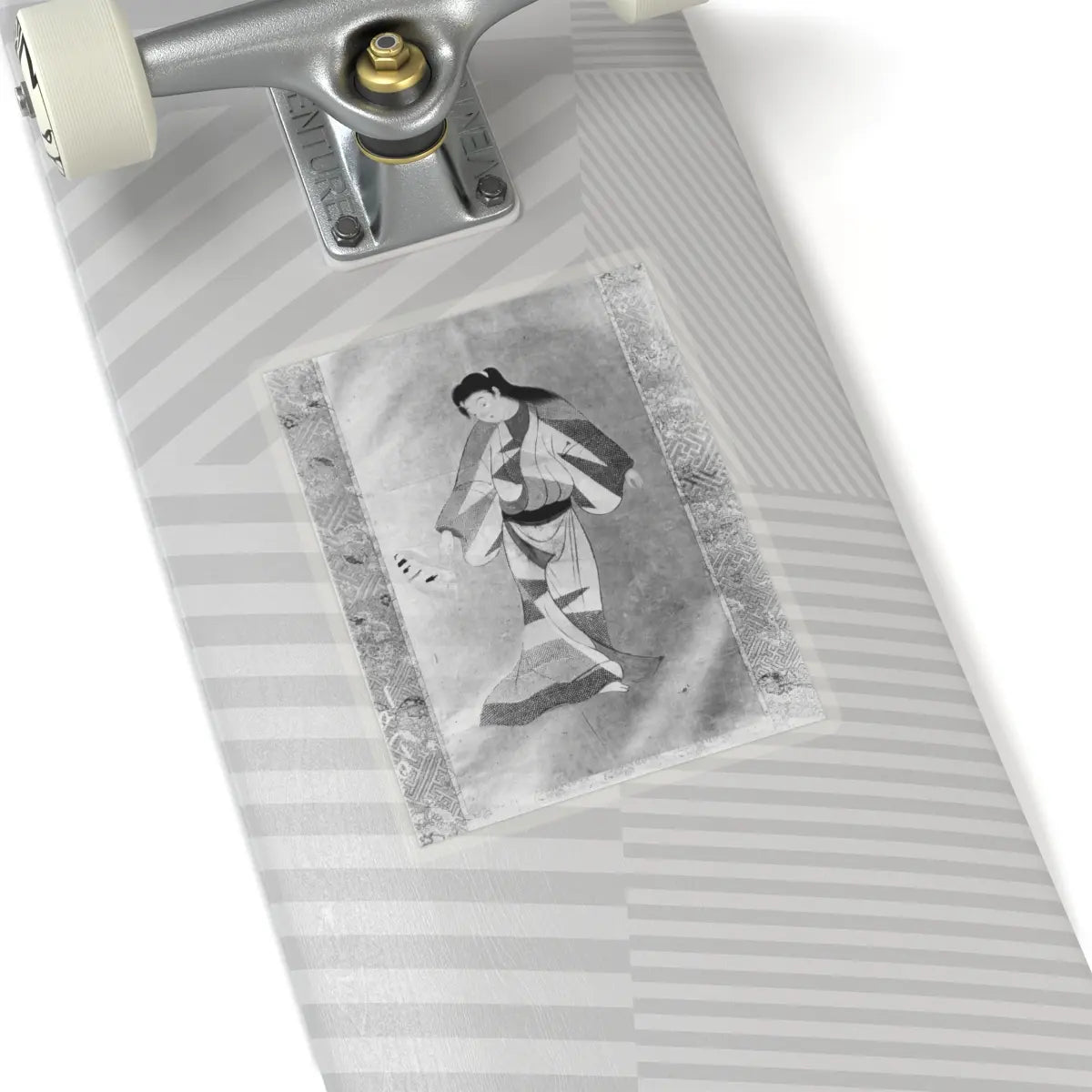 unknown - Female Dancer with a Fan - perhaps 18th century or 19th v1 - STICKER Vinyl Kiss-Cut Decal