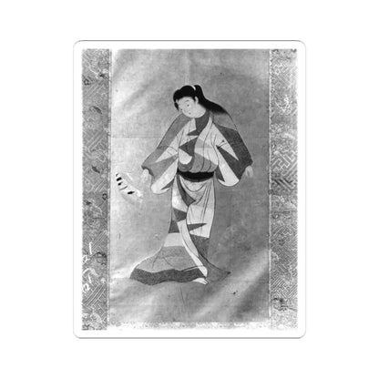 unknown - Female Dancer with a Fan - perhaps 18th century or 19th v1 - STICKER Vinyl Kiss-Cut Decal