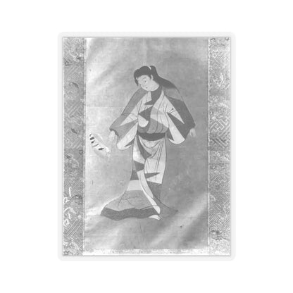 unknown - Female Dancer with a Fan - perhaps 18th century or 19th v1 - STICKER Vinyl Kiss-Cut Decal