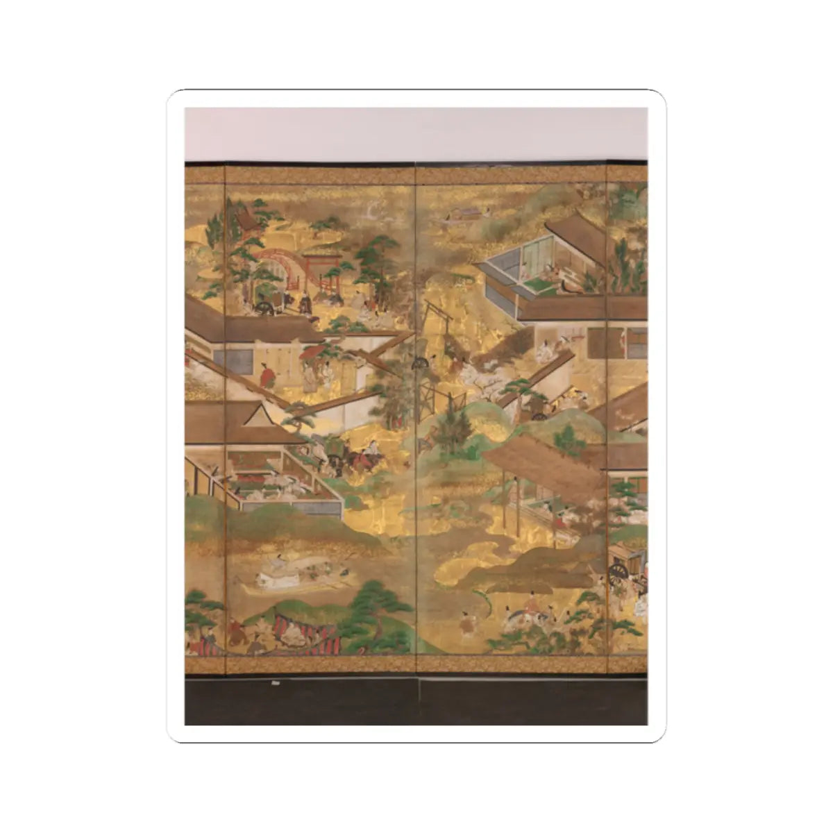 unknown - Fifty-Four Scenes from The Tale of Genji - late 17th century v4 - STICKER Vinyl Kiss-Cut Decal