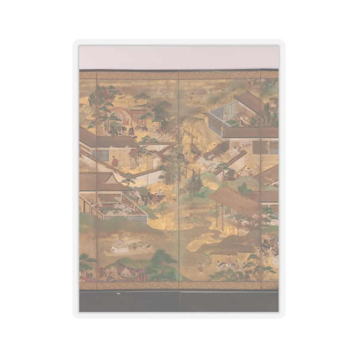 unknown - Fifty-Four Scenes from The Tale of Genji - late 17th century v4 - STICKER Vinyl Kiss-Cut Decal