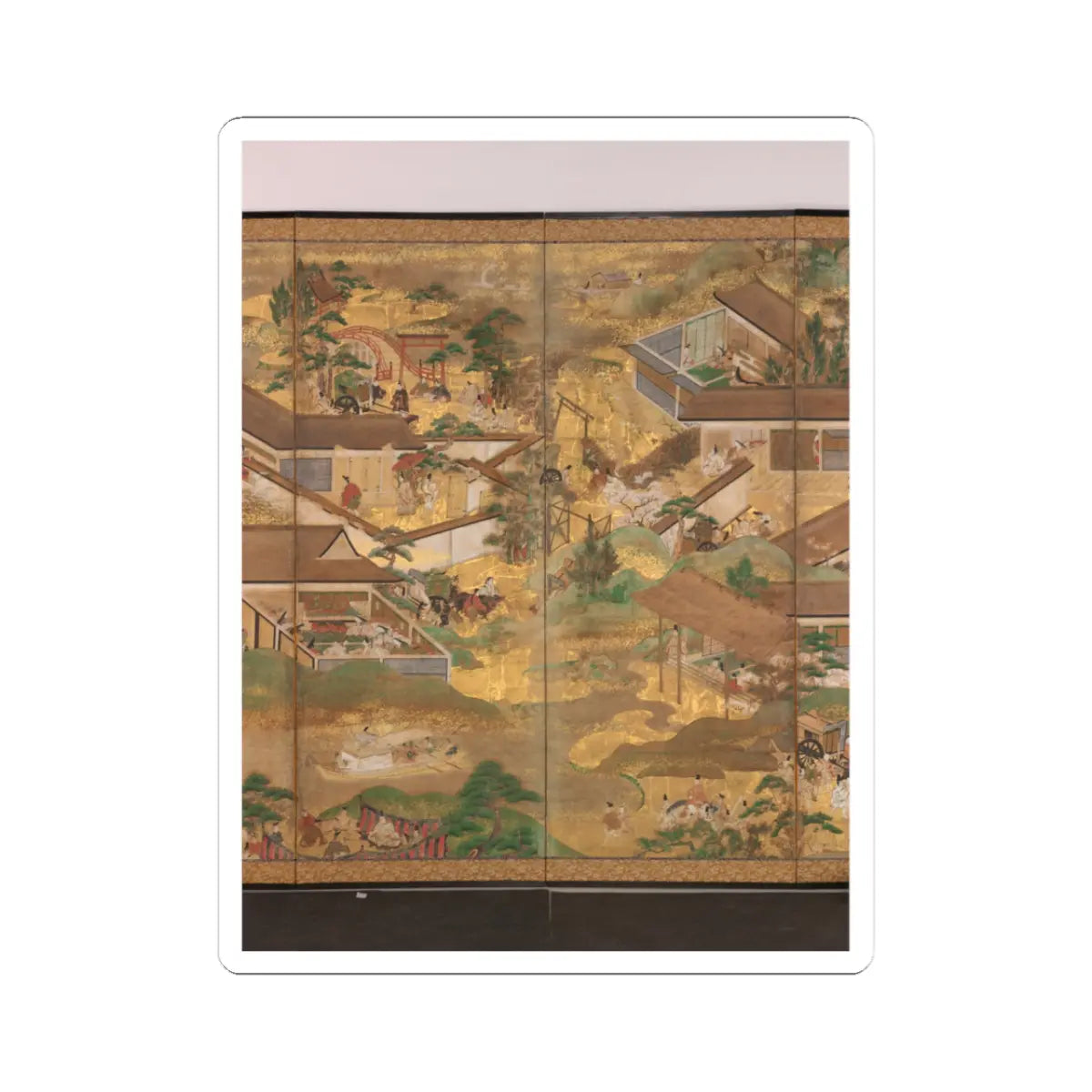 unknown - Fifty-Four Scenes from The Tale of Genji - late 17th century v4 - STICKER Vinyl Kiss-Cut Decal