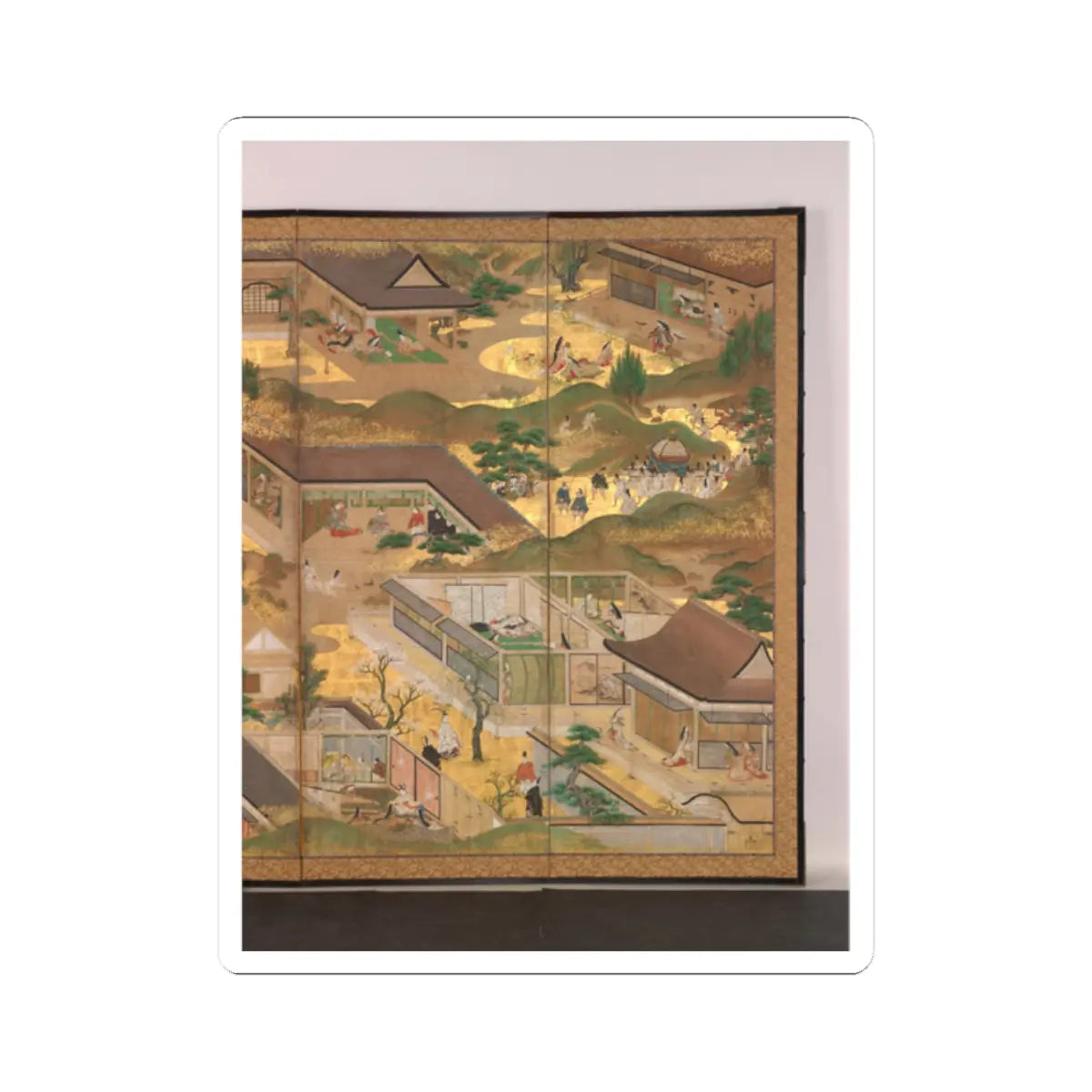 unknown - Fifty-Four Scenes from The Tale of Genji - late 17th century v6 - STICKER Vinyl Kiss-Cut Decal