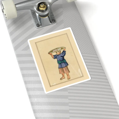 unknown - Fisherman - early 20th century v1 - STICKER Vinyl Kiss-Cut Decal