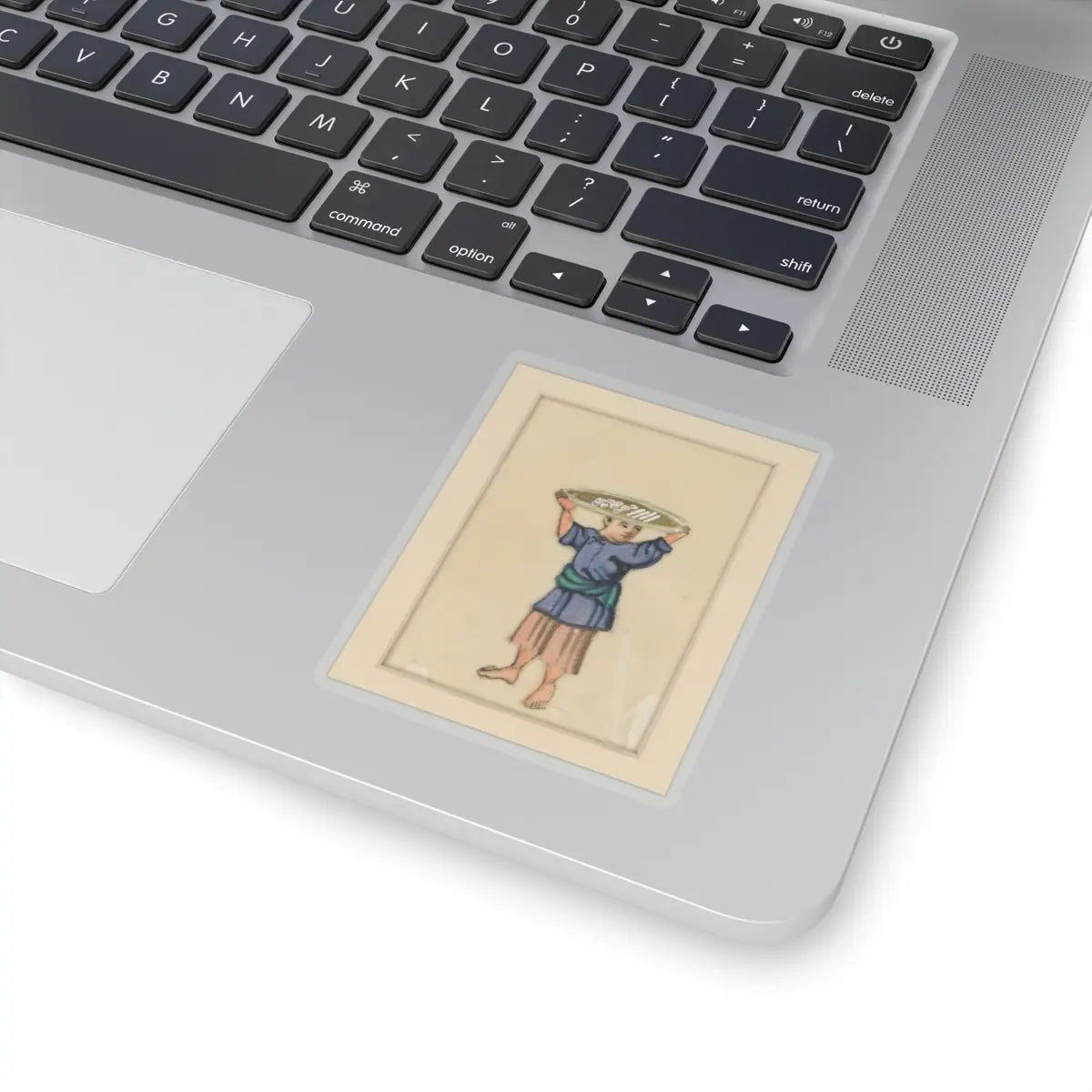 unknown - Fisherman - early 20th century v1 - STICKER Vinyl Kiss-Cut Decal
