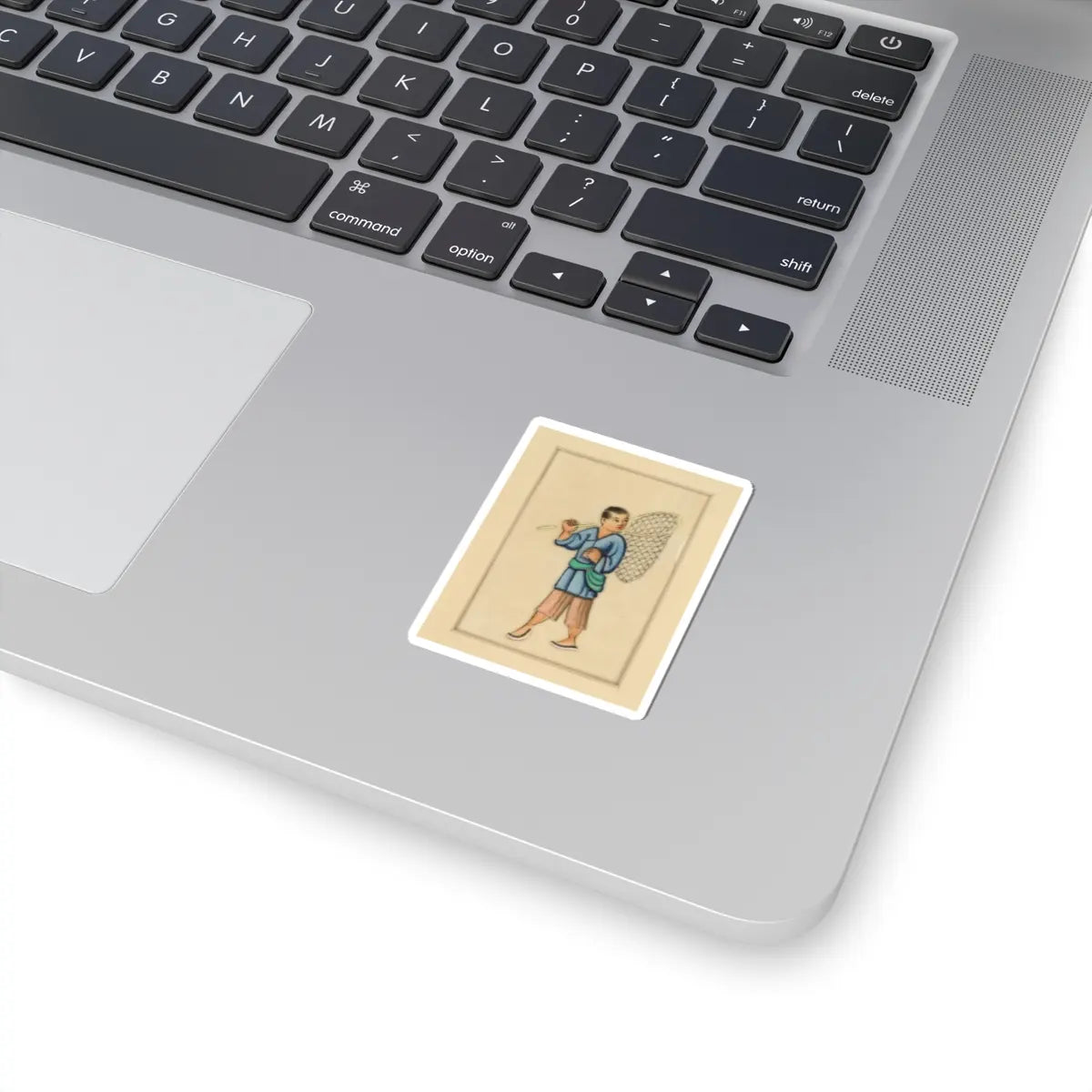 unknown - Fisherman - early 20th century v2 - STICKER Vinyl Kiss-Cut Decal