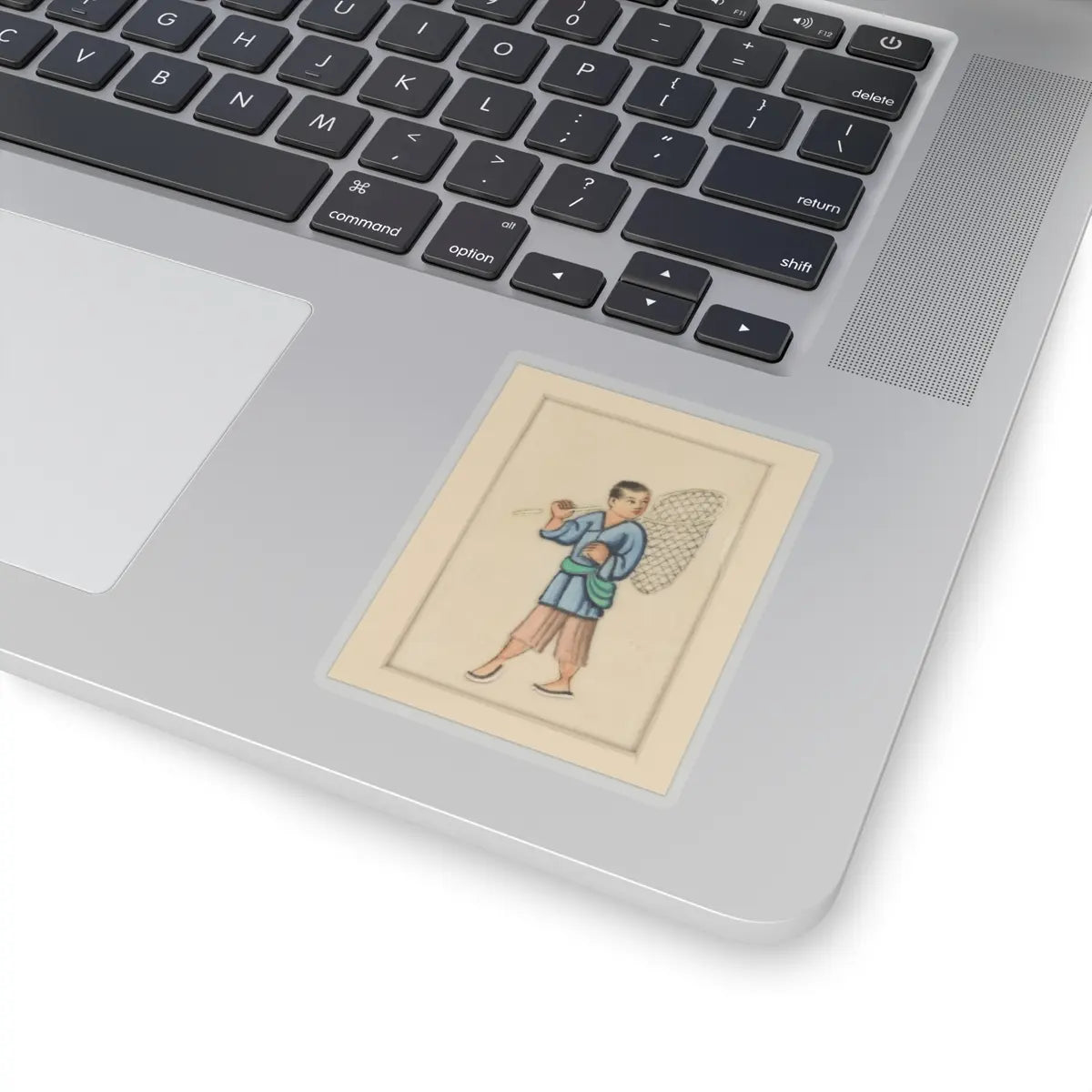 unknown - Fisherman - early 20th century v2 - STICKER Vinyl Kiss-Cut Decal