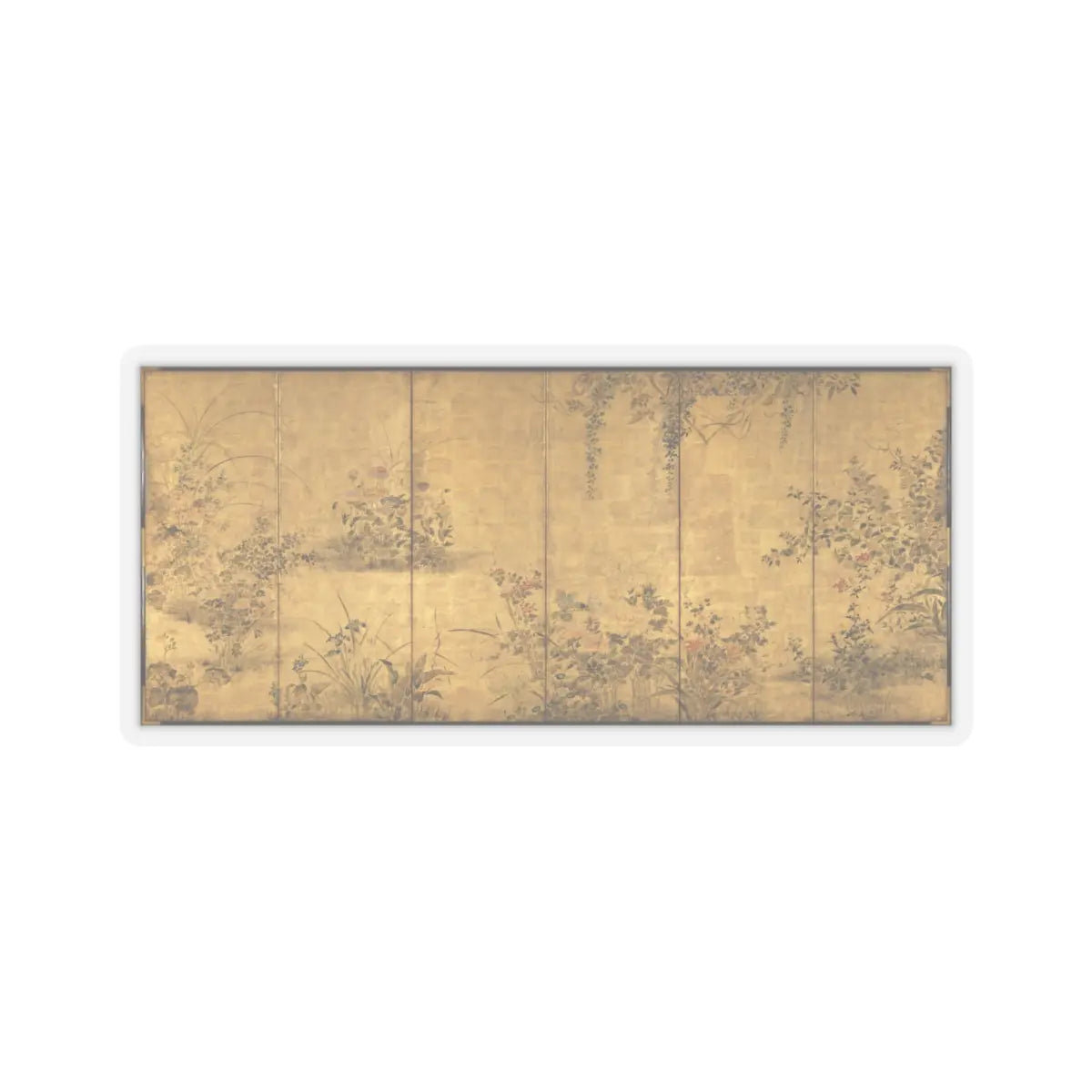 unknown - Flowering Plants and Vegetables of the Four Seasons - early 18th century v1 - STICKER Vinyl Kiss-Cut Decal