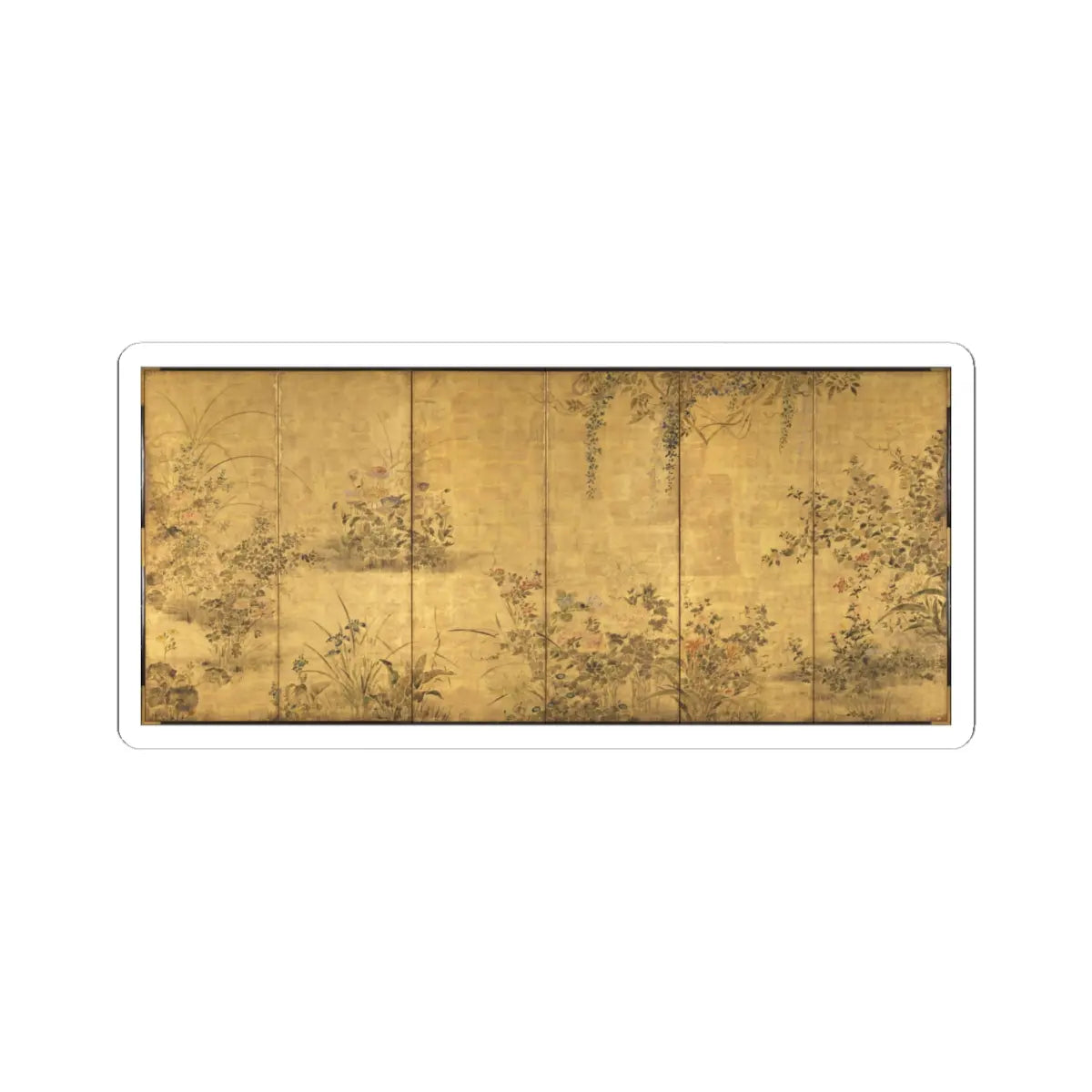 unknown - Flowering Plants and Vegetables of the Four Seasons - early 18th century v1 - STICKER Vinyl Kiss-Cut Decal
