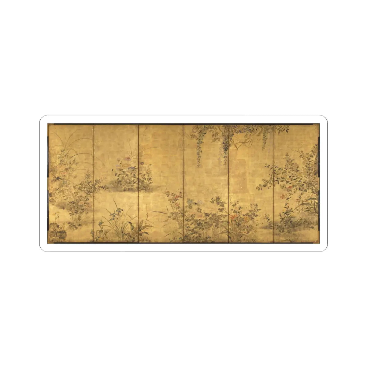 unknown - Flowering Plants and Vegetables of the Four Seasons - early 18th century v1 - STICKER Vinyl Kiss-Cut Decal