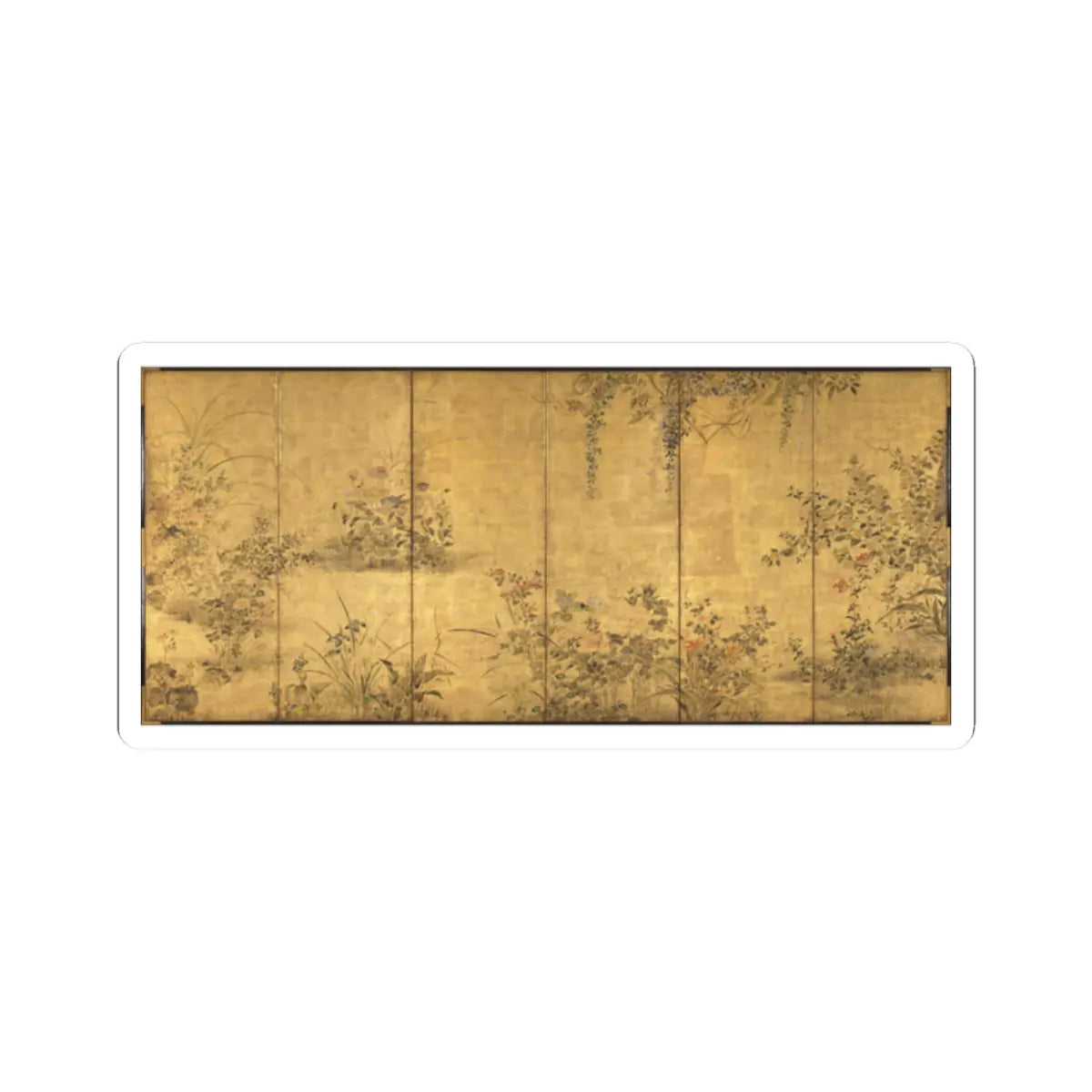 unknown - Flowering Plants and Vegetables of the Four Seasons - early 18th century v1 - STICKER Vinyl Kiss-Cut Decal