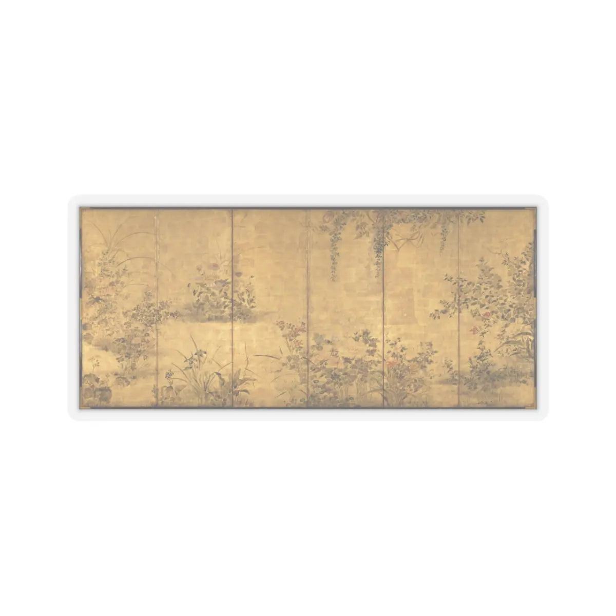 unknown - Flowering Plants and Vegetables of the Four Seasons - early 18th century v1 - STICKER Vinyl Kiss-Cut Decal