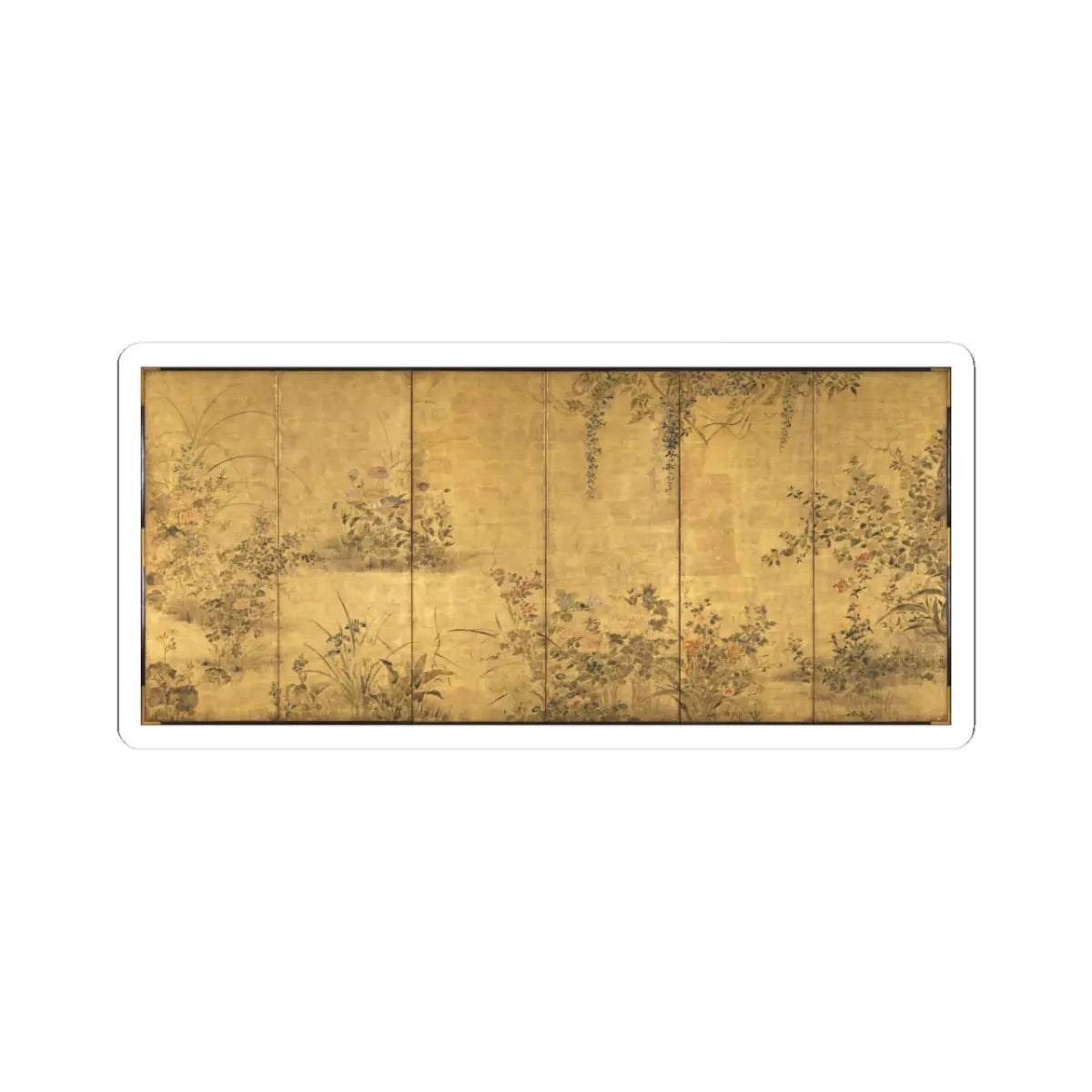 unknown - Flowering Plants and Vegetables of the Four Seasons - early 18th century v1 - STICKER Vinyl Kiss-Cut Decal