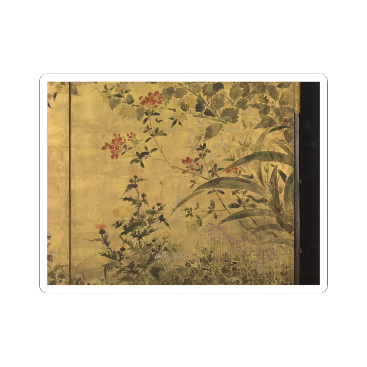 unknown - Flowering Plants and Vegetables of the Four Seasons - early 18th century v3 - STICKER Vinyl Kiss-Cut Decal