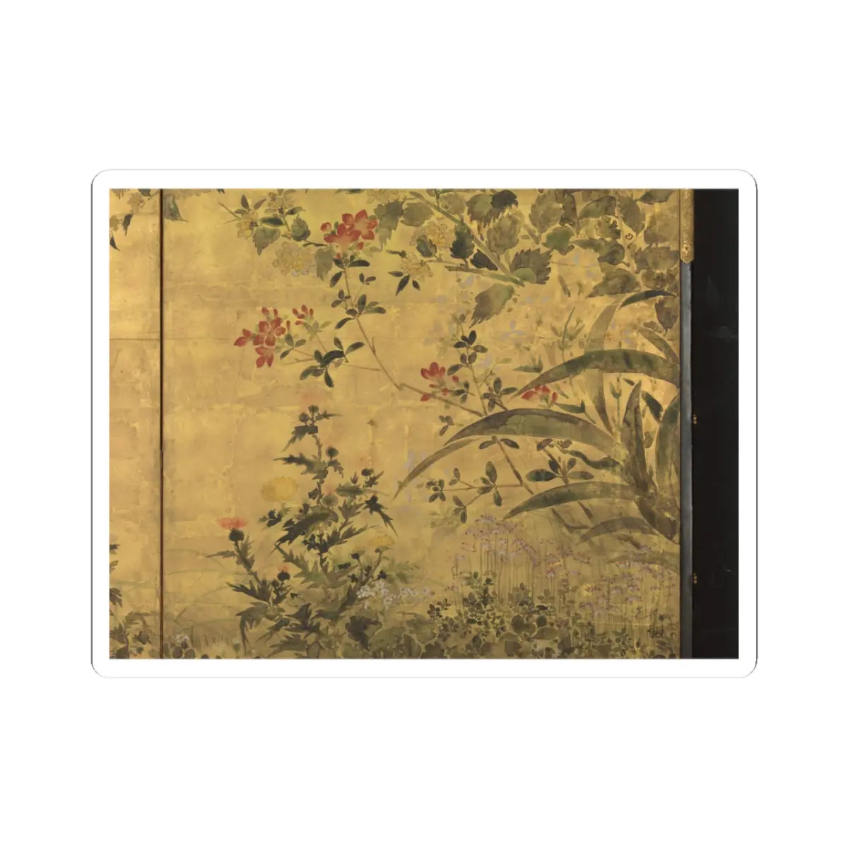 unknown - Flowering Plants and Vegetables of the Four Seasons - early 18th century v3 - STICKER Vinyl Kiss-Cut Decal