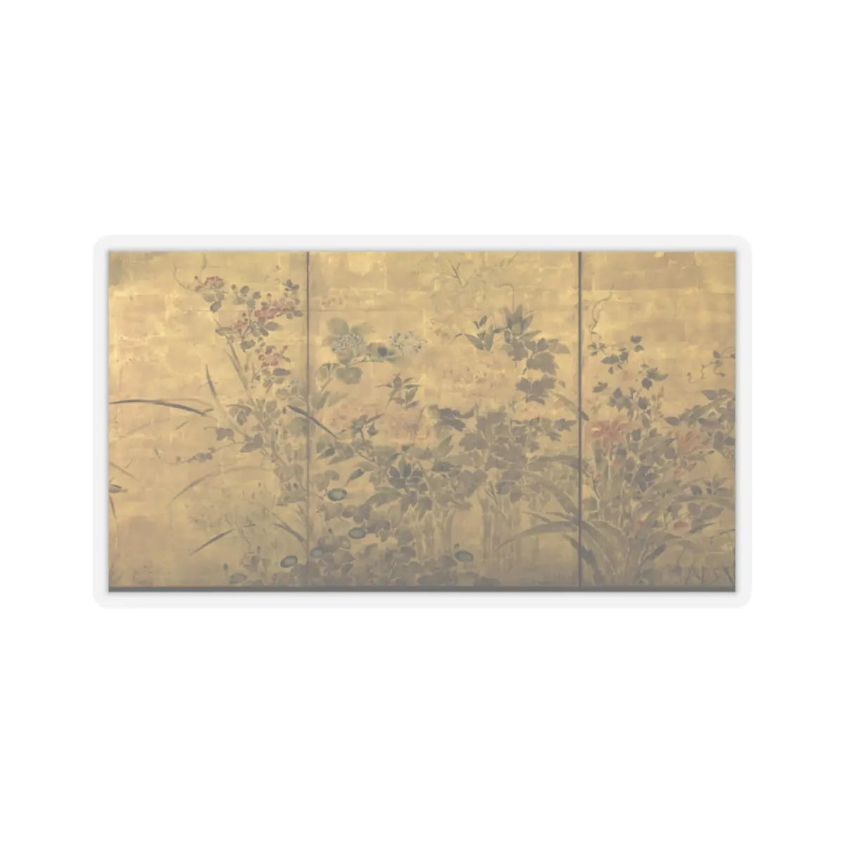 unknown - Flowering Plants and Vegetables of the Four Seasons - early 18th century v4 - STICKER Vinyl Kiss-Cut Decal