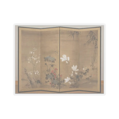 unknown - Flowers and Bamboo - 18th century v1 - STICKER Vinyl Kiss-Cut Decal