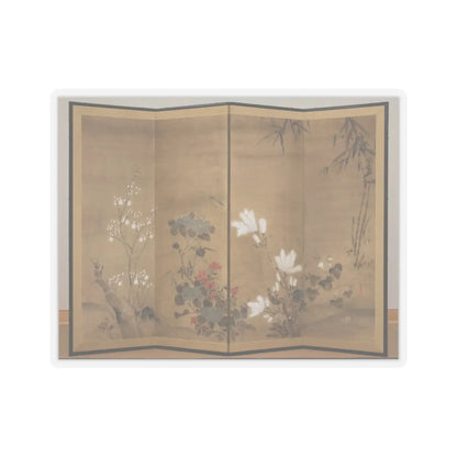 unknown - Flowers and Bamboo - 18th century v1 - STICKER Vinyl Kiss-Cut Decal