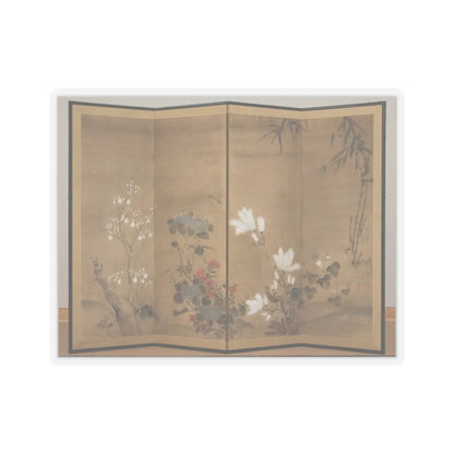 unknown - Flowers and Bamboo - 18th century v1 - STICKER Vinyl Kiss-Cut Decal