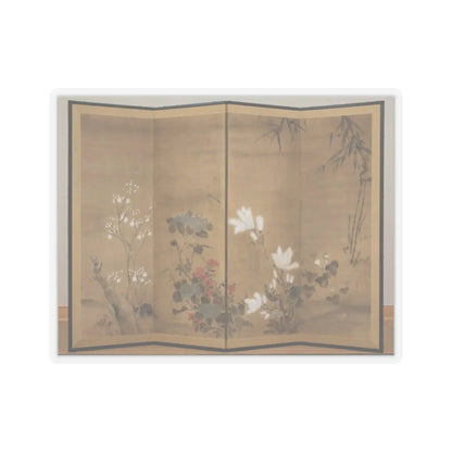 unknown - Flowers and Bamboo - 18th century v1 - STICKER Vinyl Kiss-Cut Decal