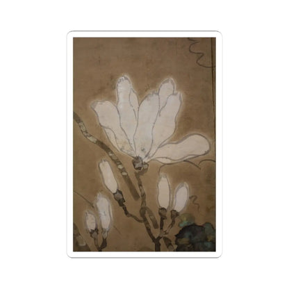 unknown - Flowers and Bamboo - 18th century v3 - STICKER Vinyl Kiss-Cut Decal