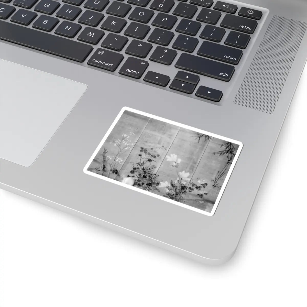 unknown - Flowers and Bamboo - 18th century v4 - STICKER Vinyl Kiss-Cut Decal