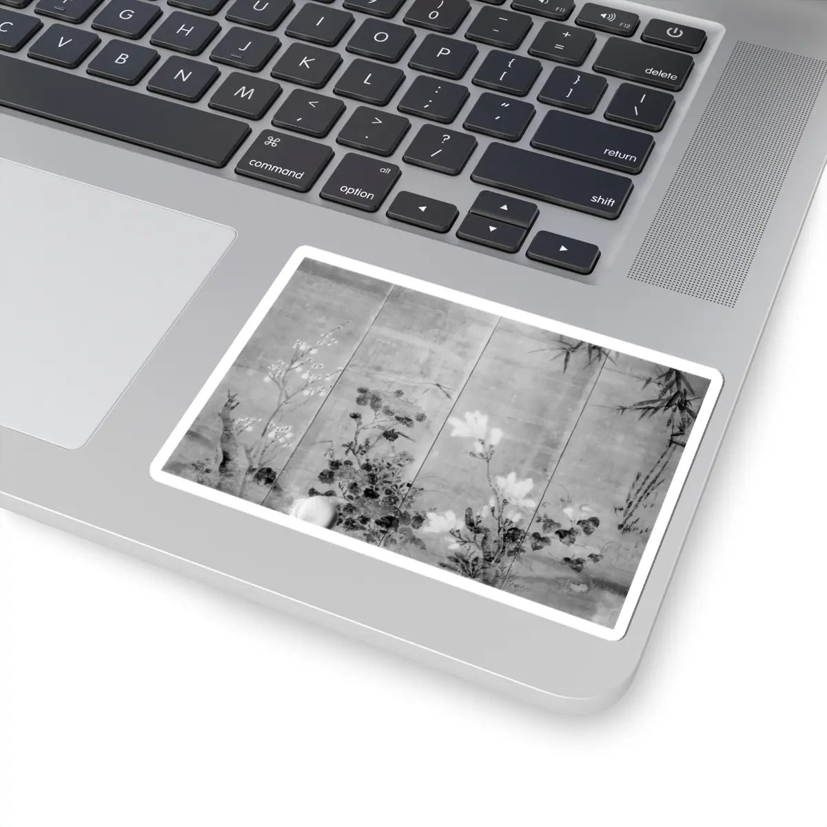 unknown - Flowers and Bamboo - 18th century v4 - STICKER Vinyl Kiss-Cut Decal