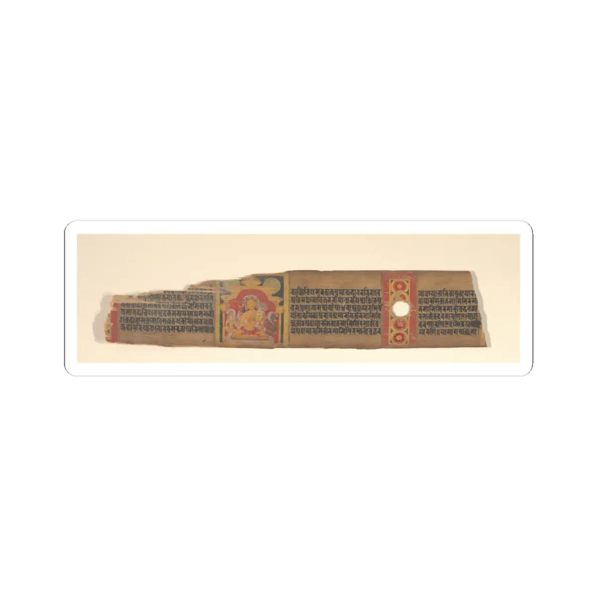 unknown - Folio from a Buddhist Manuscript of Pancavimsatisahasrika Prajnaparamita - ca. 1090 v2 - STICKER Vinyl Kiss-Cut Decal