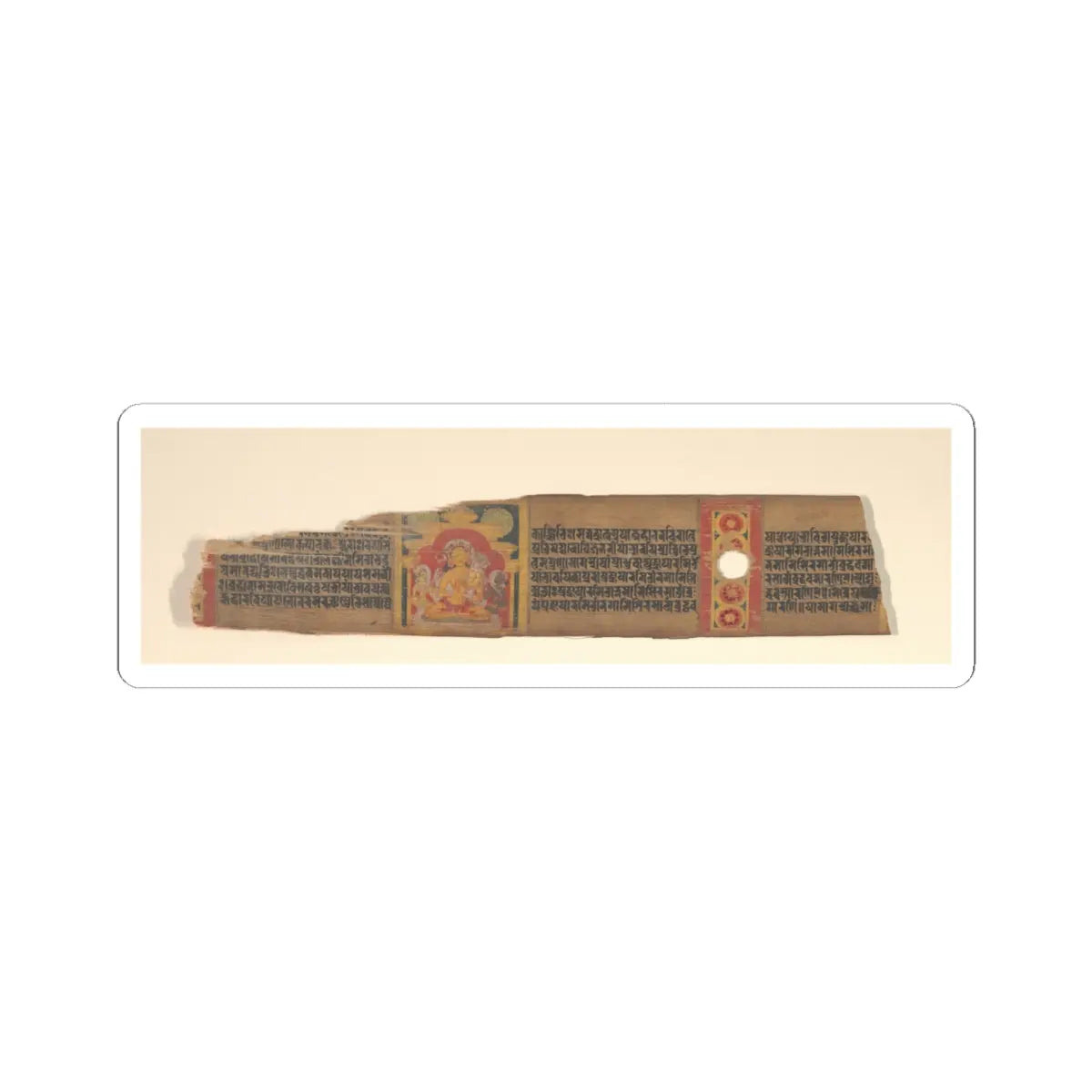 unknown - Folio from a Buddhist Manuscript of Pancavimsatisahasrika Prajnaparamita - ca. 1090 v2 - STICKER Vinyl Kiss-Cut Decal