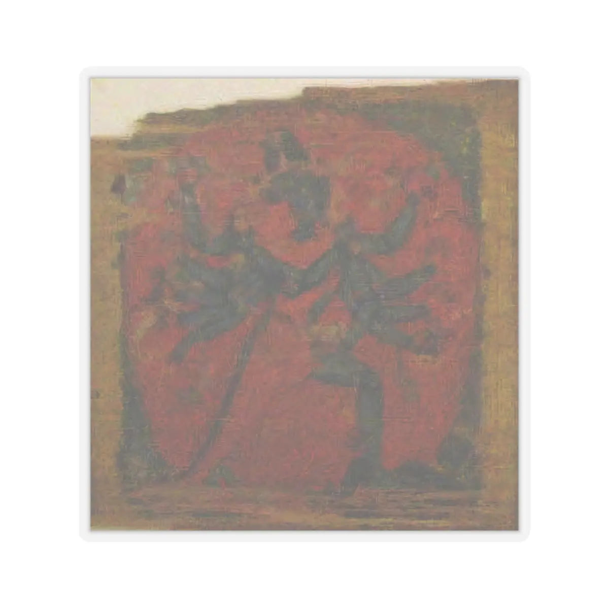 unknown - Folio from a Buddhist Manuscript of Pancavimsatisahasrika Prajnaparamita - ca. 1090 v4 - STICKER Vinyl Kiss-Cut Decal
