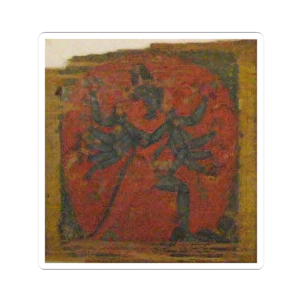 unknown - Folio from a Buddhist Manuscript of Pancavimsatisahasrika Prajnaparamita - ca. 1090 v4 - STICKER Vinyl Kiss-Cut Decal