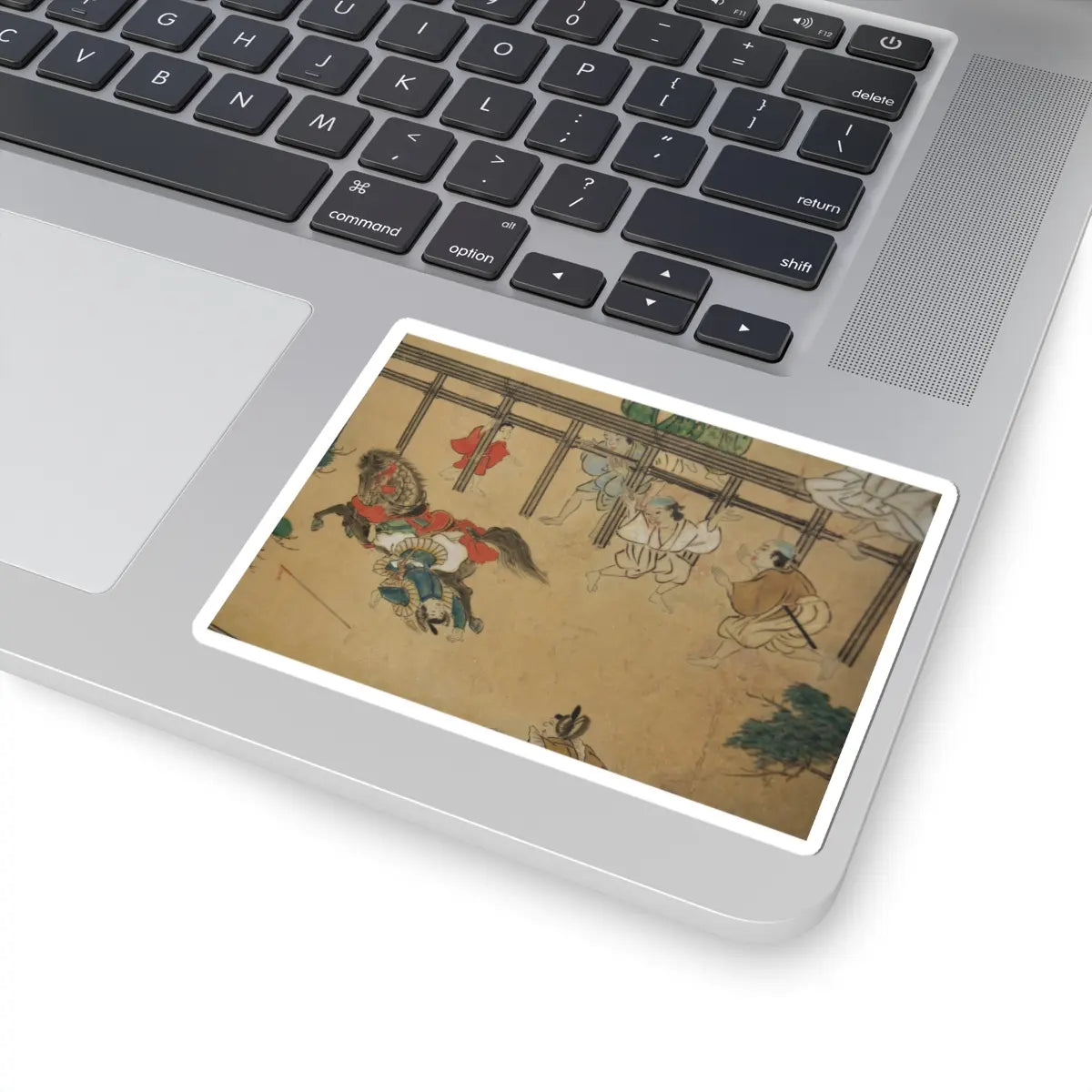 unknown - Horse Racing at Kamo Shrine - late 17th–early 18th century v11 - STICKER Vinyl Kiss-Cut Decal